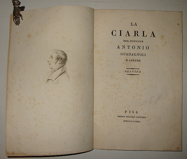 Antonio Guadagnoli  La ciarla... sestine 1823 Pisa presso Niccolò Capurro